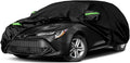 Waterproof Car Cover Compatible with Toyota Corolla Hatchback 2019-2025, Black 210T Inside Cotton Cover with Door Zippers for Snow Rain Dust Outdoor Protection