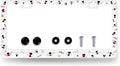 Cute Dog Cat Mouth License Plate Frame Colorful Animal License Plate Holder Stainless Steel License Plate for USA Canada 6.3" X 12.3" with 2 Holes and Screws