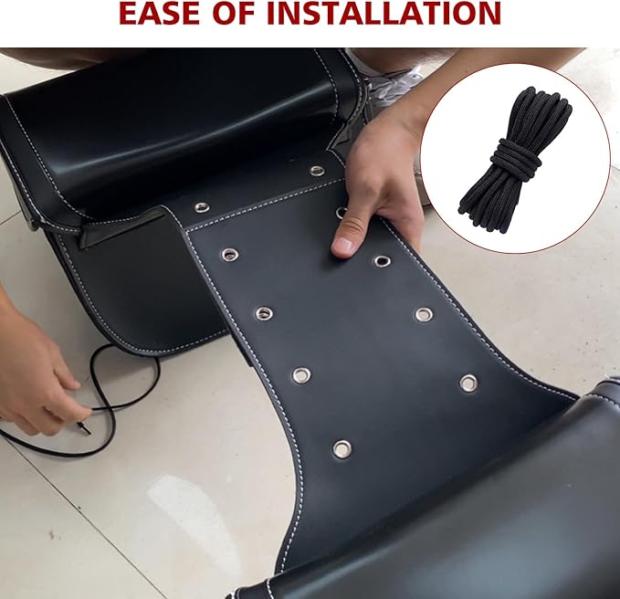 SUNPIE Motorcycle Saddlebags - Universal Leather Motorcycle Luggage Bag Waterproof Motorcycles Saddle bag with Large Capacity for Sportster Softail Shadow Dyna V-star