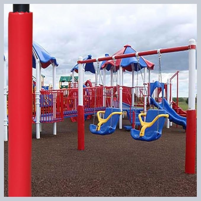 Safety Pole Pad, 4 FT Tall, 1” Thick Foam, Weatherproof, UV-Resistant, Hook/Loop Closure, Pickleball Pole Pad
