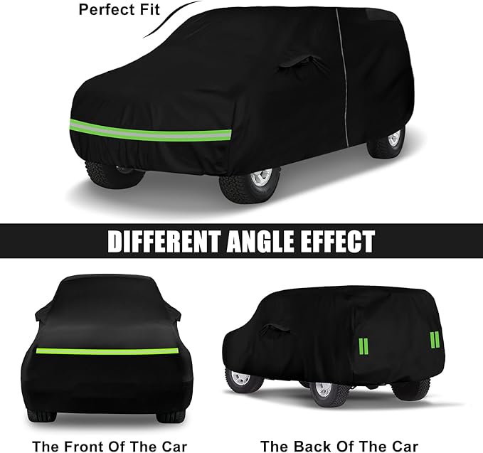 Waterproof Car Cover Compatible with 1984-2002 Toyota 4Runner 2/4 Door SUV Accessories, All Weather Classic Car Covers with Inner Cotton&Zipper Door for Snow Rain Protection