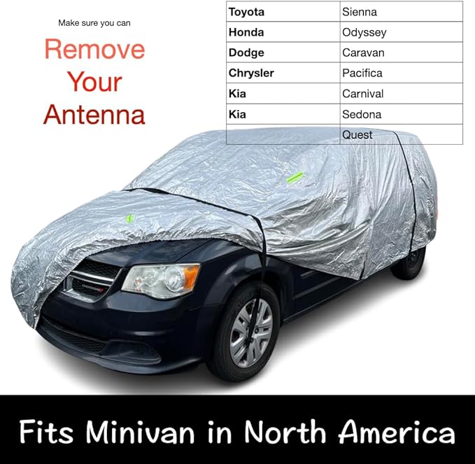 Urby Sienna Car Cover and Odyssey Car Cover, Ultimate Waterproof Solution, Ideal Fit as Mini-Van Cover for Caravan, Pacifica, Carnival, Sedona and Quest.