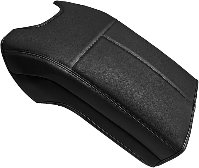 Muslogy Center Console Armrest Cover Compatible with Ford F250 F350 F450 2011-2016 Super Duty Comfort Armrest Pad Arm Rest Cushion Vegan Leather Protector Regular Thick(Bucket Seat ONLY)