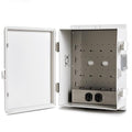 Outdoor Electrical Junction Box, ABS Water Resistant Enclosure with Internal Mounting Panel & Hinged Cover (13" H* 9.2" L* 4.6" W & Outlet)