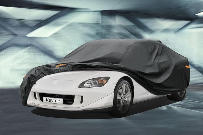 Kayme 7 Layers Car Cover Custom Fit for Honda S2000 (1999-2009) Waterproof All Weather for Automobiles, Outdoor Full Cover Rain Sun UV Protection.