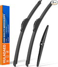HULADAED® 26'' 20'' 12'' Windshield Wipers Replacement for Toyota Highlander 2019-2008 GX460 2023-2011,Silicone Front Rear Wiper blades for MY Car-All Weather & Quiet(3 PACK)