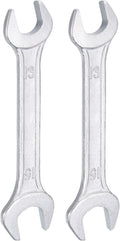 HARFINGTON 2pcs Double Open End Wrench 13mm x 15mm Metric 15 Degree Offset Angle Small Flat Head Wrench Galvanizing Open Ended Spanner for Automotive Repair Furniture Assembly