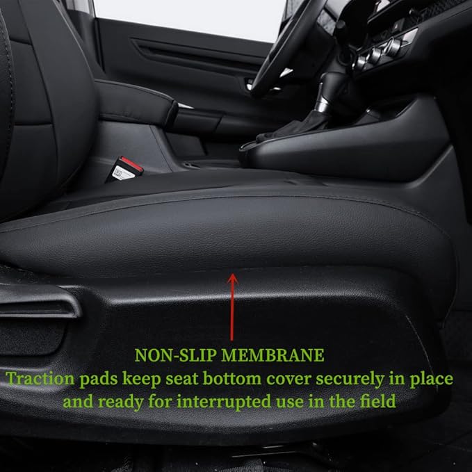 coverdream Custom Seat Covers Compatible with Select Honda CRV 2012 2013 2014 Models - Leatherette (Black,Full Set)