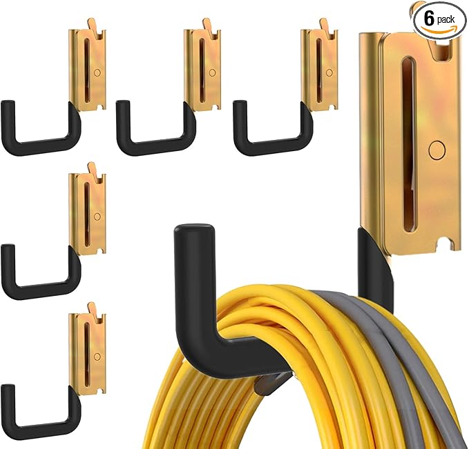 E Track Hook E Track Accessories ，E Track Accessories for Enclosed Trailer The dip molding Process is More Rust Resistant (6PCS E Track J Hooks)