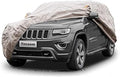 Tecoom Thick Shell Super Breathable Waterproof Windproof Snow Sun Rain UV Protective Outdoor All Weather SUV Car Cover Fit 206-215 Inches Full-Size SUV