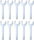 HARFINGTON 10pcs Small Wrench 27x140x2.6mm Metric U-Shaped Single Open Ended Spanner Super Thin Flat Head Galvanizing Wrench for Automotive Repair Furniture Assembly