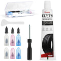 Tire Repair Glue 50ml, Rubber Cement Tire Repair, Tire Plug Glue, Tire Patch Glue Heavy Duty, Three Sizes Tire Repair Nail 9 Pcs, Sidewall Tire Repair Kit for Car, Motorcycle, Bike, Truck, Tractor