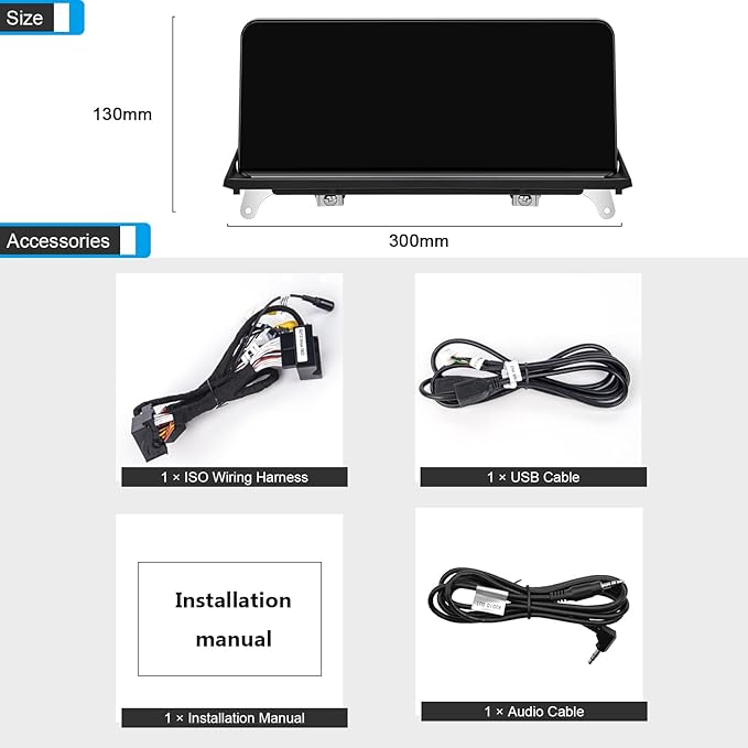 PEMP Linux Vertical Screen E70 E71 CIC Wired and Wireless CarPlay Retrofit Android Auto, 1920 x 720 Display Mirror Link Car Radio Bluetooth Video Player Screen for BMW X5 X6 (2010-2012)