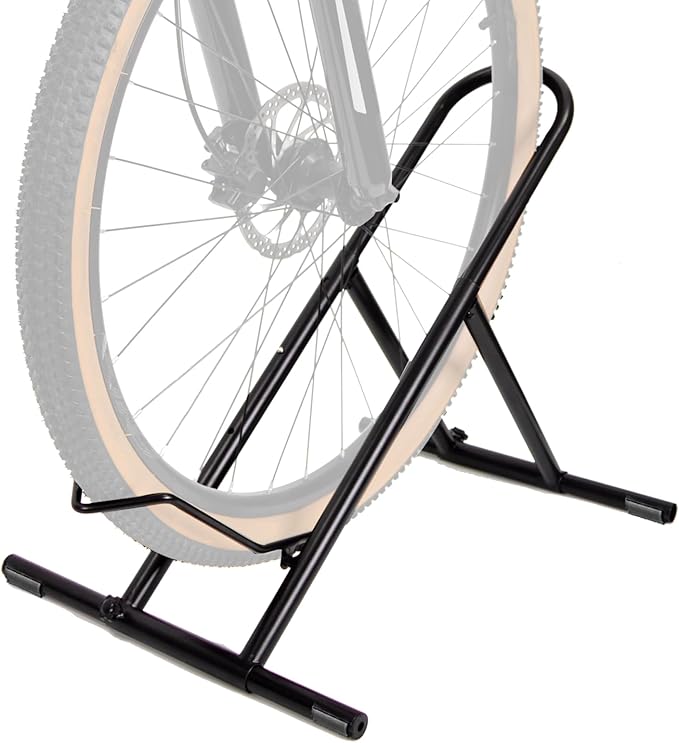 Folding Bike Floor Stand Rack, Portable Bicycle Parking Rack Storage for Garage/Home, Fit 16”-29” Mountain Road Bikes(1 bike rack)