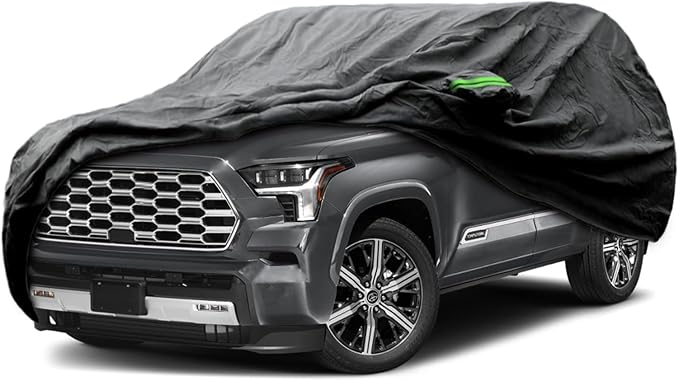Proadsy 2025 Upgrade Car Cover Custom Fit for Toyota Sequoia 2007-2025, Waterproof All Weather for Automobiles, Full Exterior Cover Rain Snow Sun Protector Indoor Outdoor Car Cover