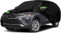 Waterproof Car Cover Compatible with Toyota Venza 2009-2024, Black 210T Inside Cotton Cover with Door Zippers for Snow Rain Dust Outdoor Protection