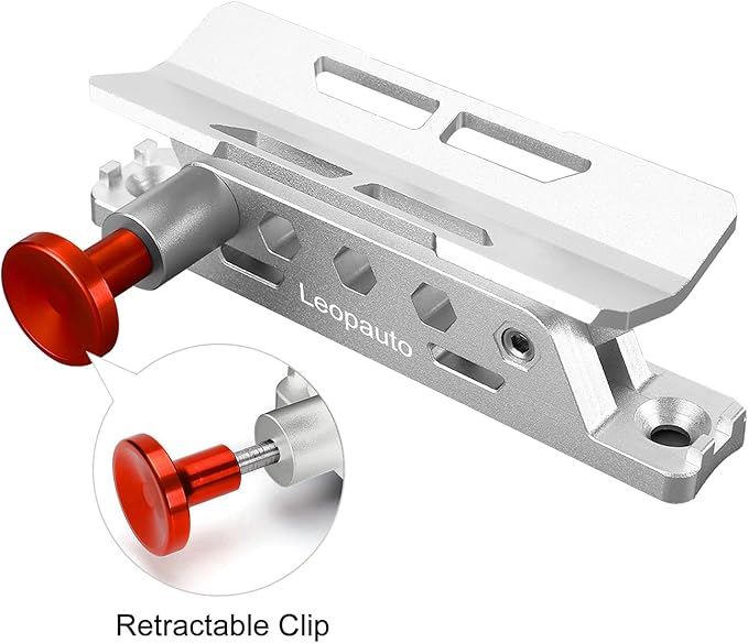 Vehicle Fire Extinguisher Mount Bracket, Aluminum Adjustable Quick Release Roll Bar Fire Extinguisher Bottle Mount with 8 Clamps, Compatible with Jeep Wrangler JK TJ Rubicon UTV, Silver