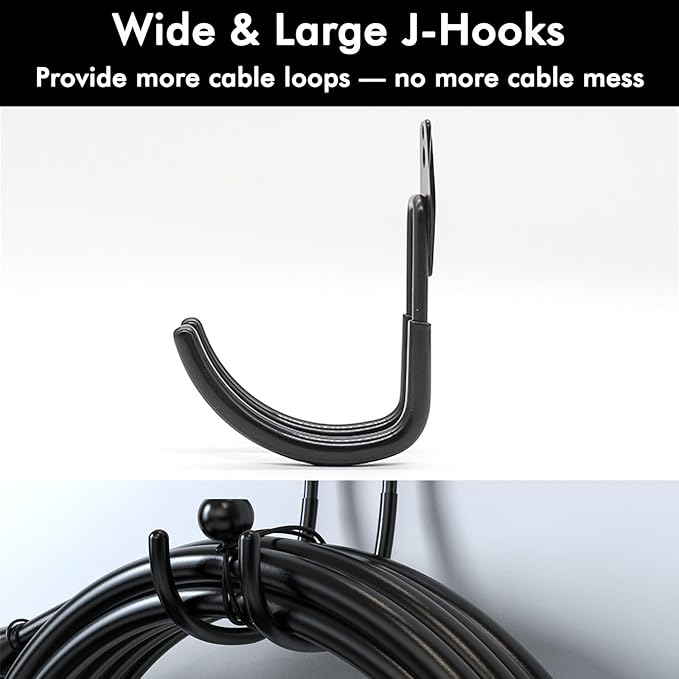 Tesla Charger Holder Wall Mount EV Charger Holder, Tesla Charging Cable Organizer J1772 J-Hook Cord Hanger for All Electric Vehicle Mobile Connector Organizers
