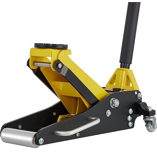 VEVOR Low Profile Floor Jack 1.5 Ton (3300 LBS), Aluminum and Steel Race Ground Elevator with Dual Pistons Quick Lift Pump Auto Repair Car Maintenance, Lifting Range 3-3/20"-14-10/27"