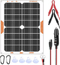 OYMSAE 20W 12V Solar Panel Battery Charger Portable Waterproof Power Trickle Battery Charger & Maintainer for Car Boat Automotive RV with Cigarette Lighter Plug & Wiring Clip