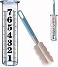 JMBay 7 Inch Plastic Rain Gauge Replacement Tube, Upgrade Freeze Proof Outdoor Plastic Rain Gauges Replacement Tube for Garden Yard Home, Crack Resistance Tube Best pcs Tubes with 1 Clean Brush