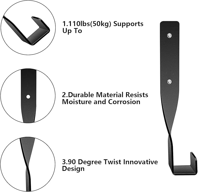 4PCS Chainsaw Wall Mount Storage Rack, Heavy-Duty Chainsaw & Tool Wall Mount Holder, Weed Eater String Trimmer Hanger, Backpack Blower Storage Hooks for Garage Organization