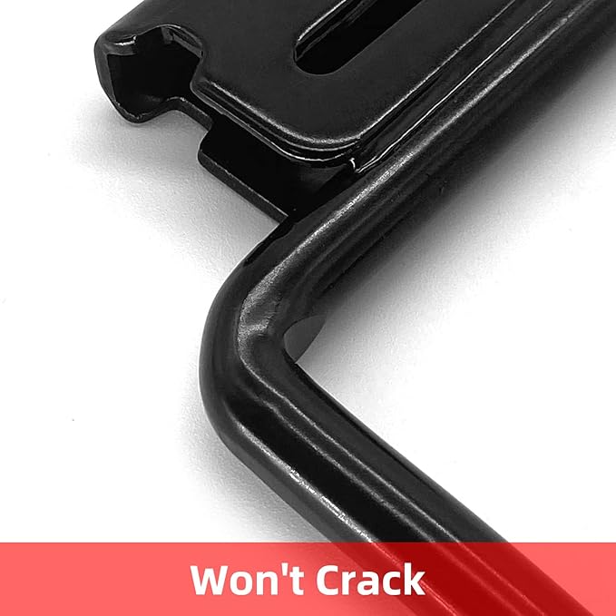 12PCS E Track J Hooks Heavy Duty E Track X Track Steel Hanger, Spring Fitting E Track Accessories for Enclosed Trailer, Cargo Van,Semi-Trucks Trailer,Black