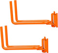 2-Pack E-Track Heavy Duty Shovel/Tool Hanger, E Track Hooks for Tools, Rakes, Spades in Trailers, Trucks, Workshop and Warehouse with E-Tracks, E Track Accessories Tool Holder (Orange)
