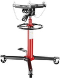 Transmission Jack, 1322lbs Hydraulic Telescoping Transmission Jack, 34.3"-68.5" High Lift, 2-Stage Transmission Jack Stand 3/5 Ton Capacity with Foot Pedal, 360° Swivel Wheel