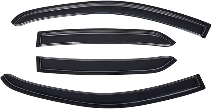 Lightronic Extra Durable Outside-Mount Auto Vent Window Visor, Fit 2013-2022 Buick Encore (EXCLUDES Encore GX), 2013-2022 Chevrolet Trax, UV Protection Rain Guard, Original Wind Deflector, Smoke, 4Pcs
