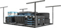 FLEXIMOUNTS 4x6 Overhead Garage Storage Adjustable Ceiling Rack 72" Length x 48" Width x 40" Height, 450lbs Weight Capacity, Black