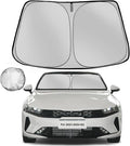 Windshield Sun Shade for 2021-2025 KIA K5 Foldable Sun Sunshade for Car Front Window Blocks UV Rays and Heat Automotive Interior Protector Custom Fit Accessories