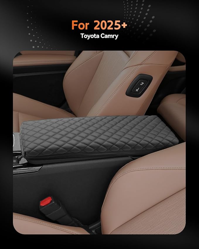 CDEFG for 2025 2026 Toyota Camry Center Console Cover Armrest Box Cover for Camry (LE, SE, XLE, XSE) Accessories Arm Rest Protector