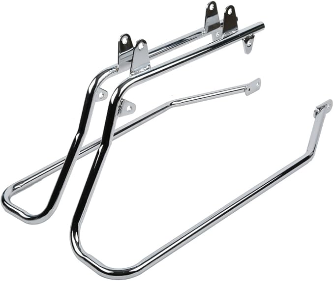 XFMT Hard Saddlebags Saddle Bag Turnk W/Chrome Conversion Brackets For Harley Heritage Softail Deluxe 1984-2017