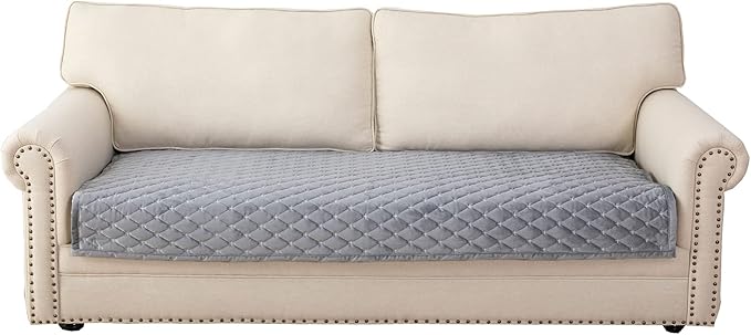 Eismodra Couch Cover,Sectional Couch Covers,Sofa Covers for 3 Cushion Couch,Anti-Slip Sofa Slipcovers for Dogs Cats Kids Loveseat Recliner L Shaped Armrest Backrest,Light Gray 43''x70''(Only 1 Piece)