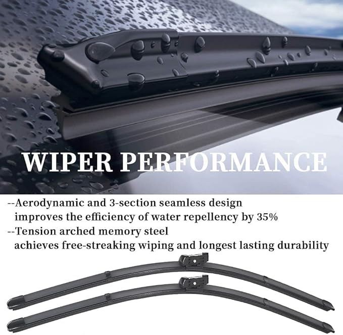 AUTOBOO 24"+20" Windshield Wipers with 13" Rear Wiper Blades Replacement for Audi Q5 2009-2017,SQ5 2014-2017,RS Q3 2021-2022 -Original Factory Quality (Pack of 3)