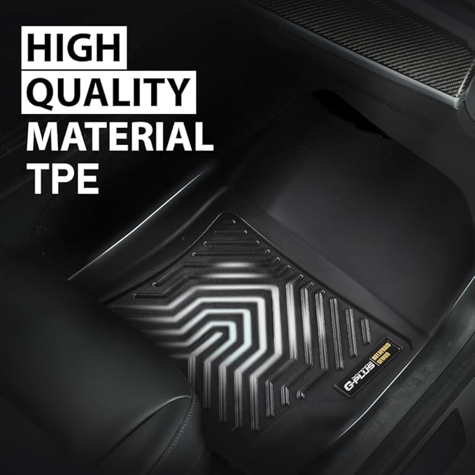 G-PLUS Heavy Duty TPE Floor Mats Cargo Liner Fit for Honda Pilot 2023 2024 2025 All Weather Full Cover Protection 1st & 2nd & 3rd Row Liner TPE Car Floor Cargo Liners Black,Alfombras para carro