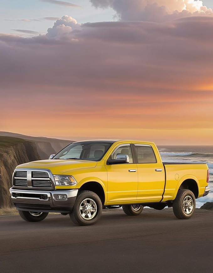 in-Channel Window Rain Guards Fit for Truck Dodge RAM 2009-2018 Crew Cab Mega Cab Extra Durable Window Deflectors Vent Visors Shades Car Accessories Visors Rain Guards