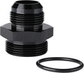 16AN Male Flare to 20AN ORB O-ring Boss Fuel Pump Rail Adapter Fitting Aluminum Black