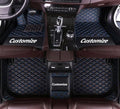 Custom All-Weather Protection Leather Car Floor Mats for Cars Sedan SUV Sports Car Waterproof Floor Mat (Black Blue)
