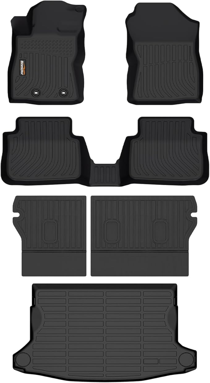 Binmotor-Floor Mats & Cargo Liner & Back Seat Protector Mats for Subaru Crosstrek 2024-2025, for Subaru Impreza 2024-2025, All Weather Car Mats for Crosstrek Accessories-Black