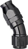 EVIL ENERGY 12AN 30 Degree PTFE One Piece Full Flow End Hose Fitting Aluminum Black