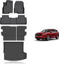 KELCSEECS® Floor Mats & Cargo Liner with Seatback Mats Custom for 2019-2025 Acura RDX All Weather Protection Waterproof TPE Floor Liners Full Set Acura RDX Accessories Black