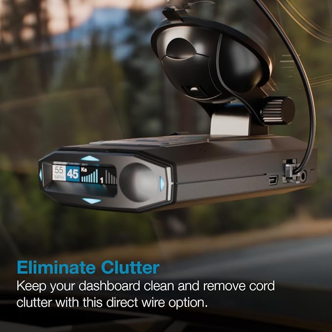 Escort MAX 360c MKII Laser Radar Detector & Escort Direct Wire Power Cord: Dual-Band Wi-Fi and Bluetooth, 360° Directional Arrows, Exceptional Range, Shared Alerts, Drive Smarter App, Black