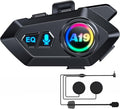 Motorcycle Helmet Bluetooth Headset, Outdoor Wireless Bluetooth 5.4 Headphone Speakers Noise Cancellation Intercom Communication Systems with IPX6 Waterproof/Strong Bass
