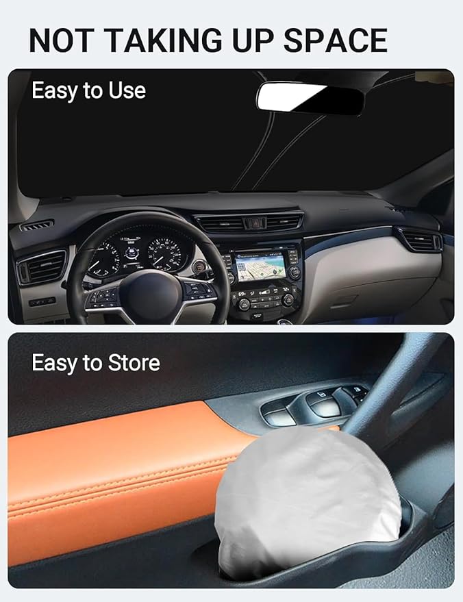 Proadsy for Nissan Rogue 2014-2020 Windshield Sun Shade 4-Layer Foldable Front Sunshade Protector Sun Visor Blocks UV Rays Keep Car Cooler