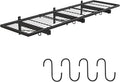 Garage Wall Shelves, 46"X12.5", 1 Shelf, Modern Style, Heavy Duty, Black, 160 LBS Capacity, Garage Storage & Organization System