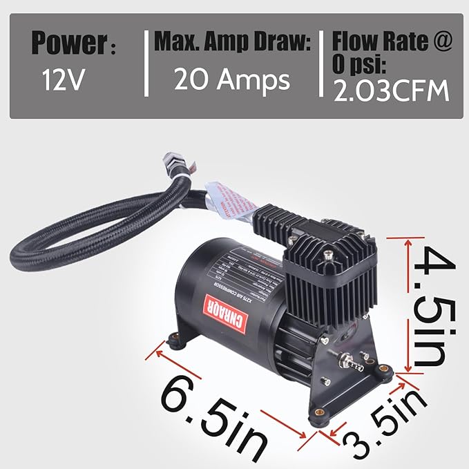 3 Gallon Air Tank with 150PSI Air Compressor 2PCS for Suspension/Air Ride/Bag/Car Train Truck Horn Aluminum 12 Liter Compressed air Storage Tank Onboard System Air Suspension Compressor Kit