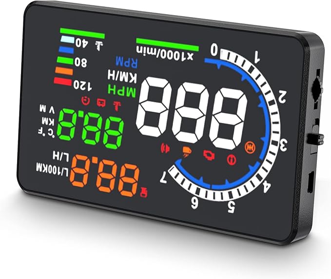 Heads Up Display for Cars, Digital Speedometer for Car A8 with OBD Function, 5.5 Inch Large Screen, HUD Speedometer for Car for All Vehicles