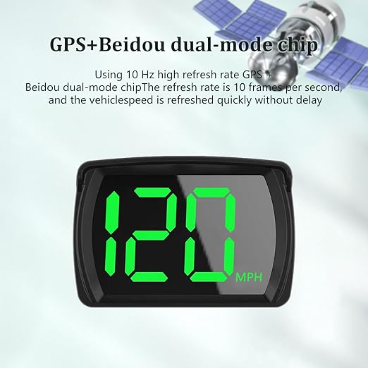 Speedometer HUD, GPS Digital Speed Meter with MPH, Head Up Display for All Cars, USB Cable Plug & Play